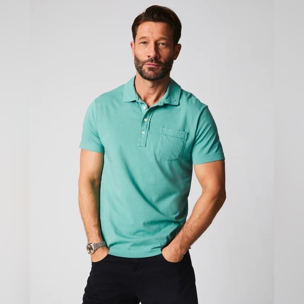 Billy Reid Pensacola Cotton Short Sleeve Polo - Size XL